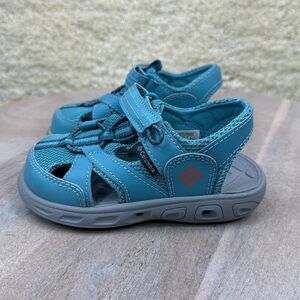 New Columbia Little Kids Techsun Size 9 Sandals Sea Wave Blue Sandalwood Pink